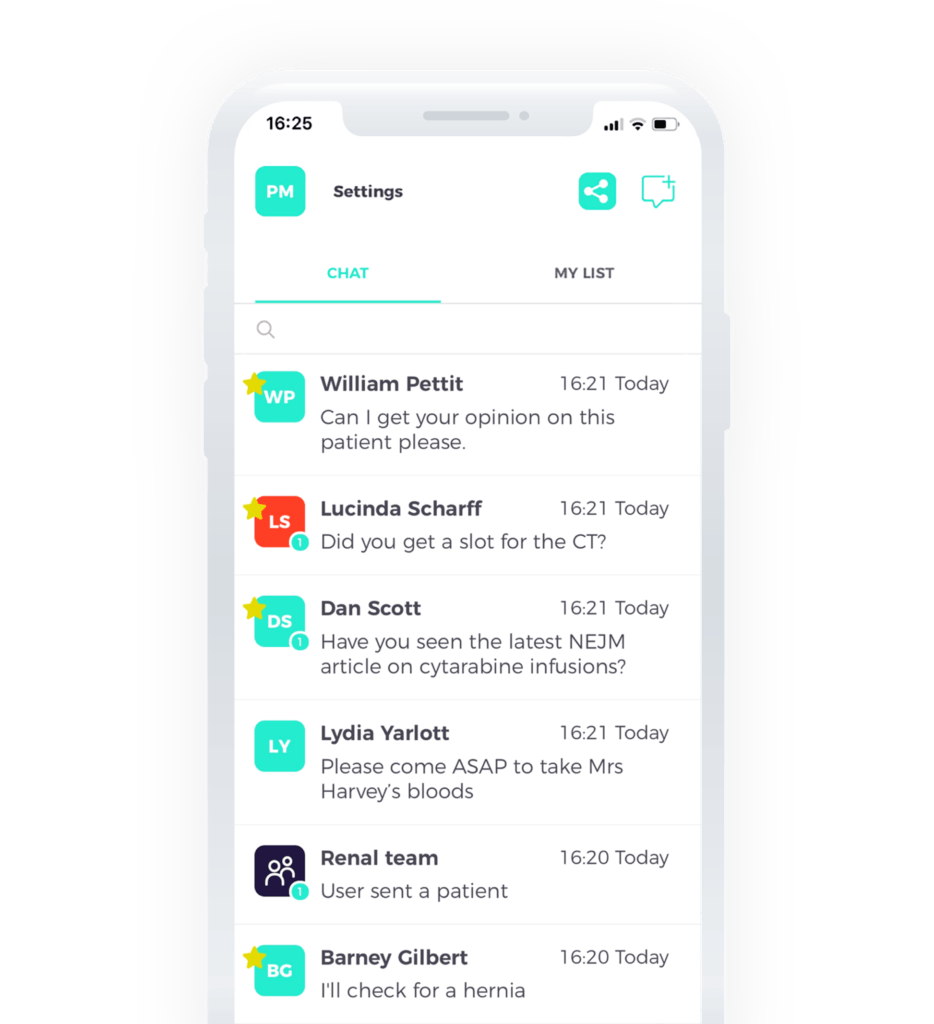 Forward Health Secure Messaging Application Screenshot